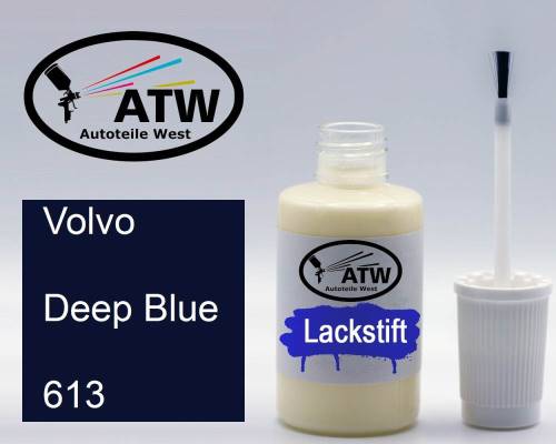 Volvo, Deep Blue, 613: 20ml Lackstift, von ATW Autoteile West.